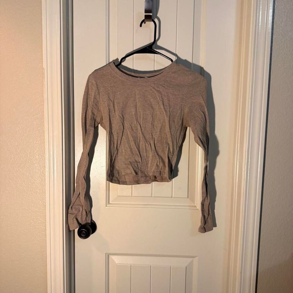 Bozzolo Women's Grey and Tan Crop-top